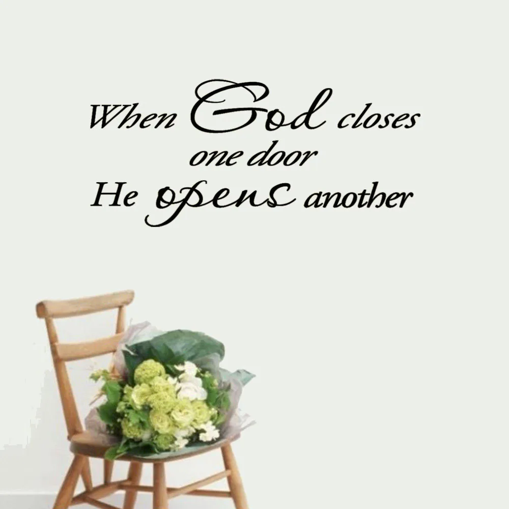 God Closes One Door Opens Another Religious Inspiration Wall