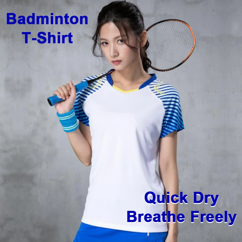 

Women`s Badminton Shirts Quick dry Ultra Light Moisture Wicking Breathable For Professional Tennis Shirt Comfortable