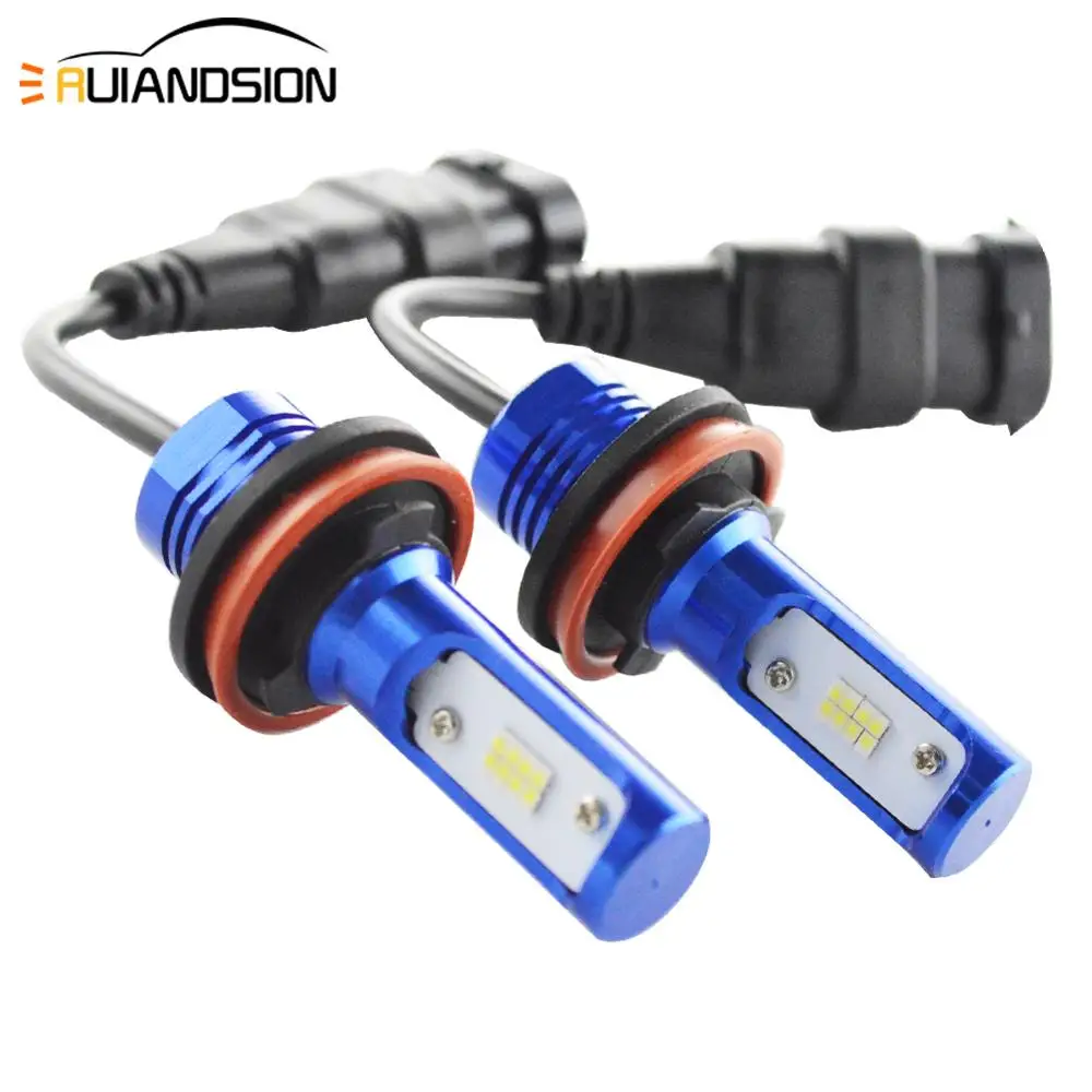 

2Pcs 8W H8 H9 H11 LED Bulb Super Bright 1200lm 16 Seol chip Car Fog Lights 6000K White Driving Day Running Lamp Auto DC 12V 24V