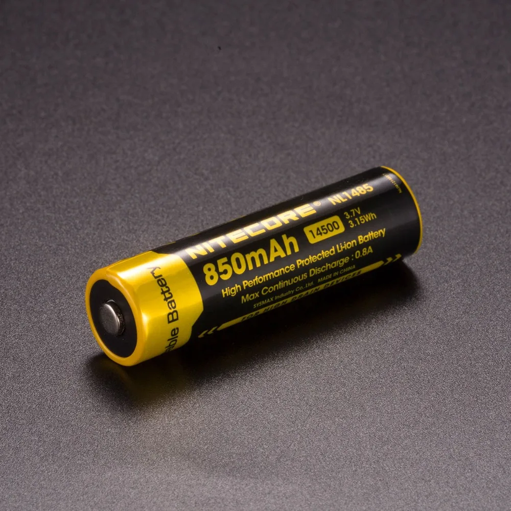 Аккумулятор Nitecore NL1485 14500 30A 3 7 В 850 мА · ч 15 Вт/ч с высокой степенью защиты литий