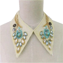 CirGen Мода ручной работы тканевые Чокеры металлическая цепочка Хрустальная кружевная крышка эффектный треугольный воротник колье нагрудник ожерелье женские ювелирные изделия