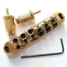 Golden LP guitar fixed bridge Pull string board electric guitar string bridge with ball bearing roller roller LP bridge