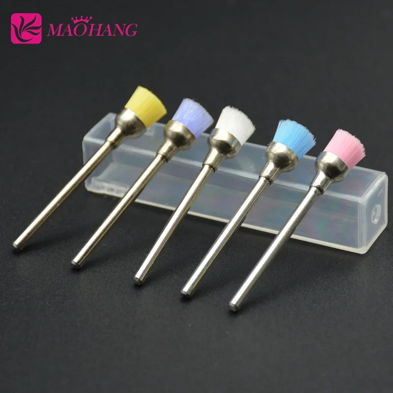 MAOHANG 6pcs Pro Nail Drill Bit Cleaning Dust Brush For Electric Manicure Machine Tools Random Colors 3
