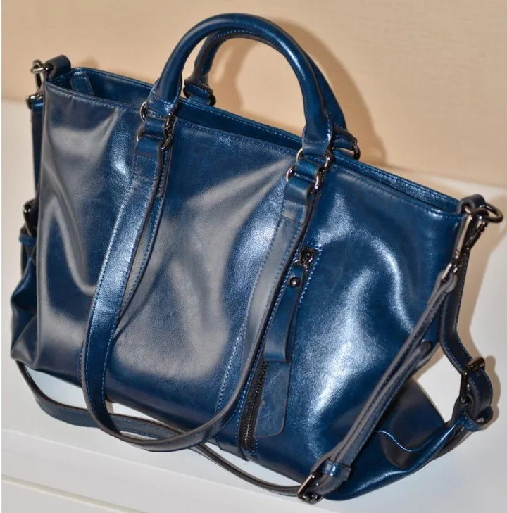 Модная ретро искусственная кожа восковой и жирной кожи высокой емкости женская кожаная сумка/известные сумки/Сумка на плечо WLHB712