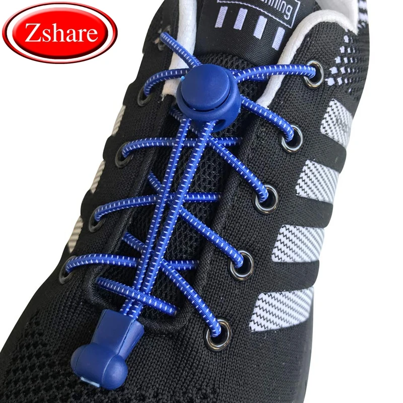 

1 Pair No Tie Shoe laces Round Elastic Shoelaces Leisure Sneakers Quick Lazy laces Kids Adult Safety Stretching Locking Shoelace