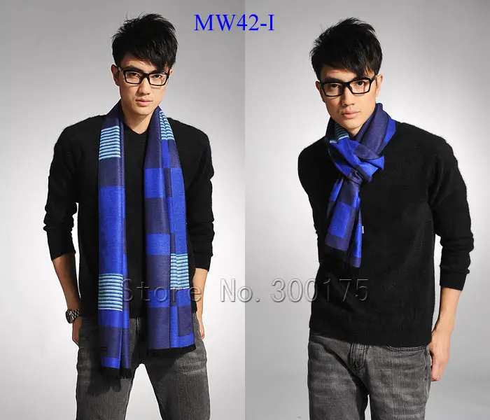 Мужской женский зимний высококачественный двухсторонний матовый хлопковый вискозный шарф, музыкальный Длинный мягкий теплый шарф - Цвет: MW42-I