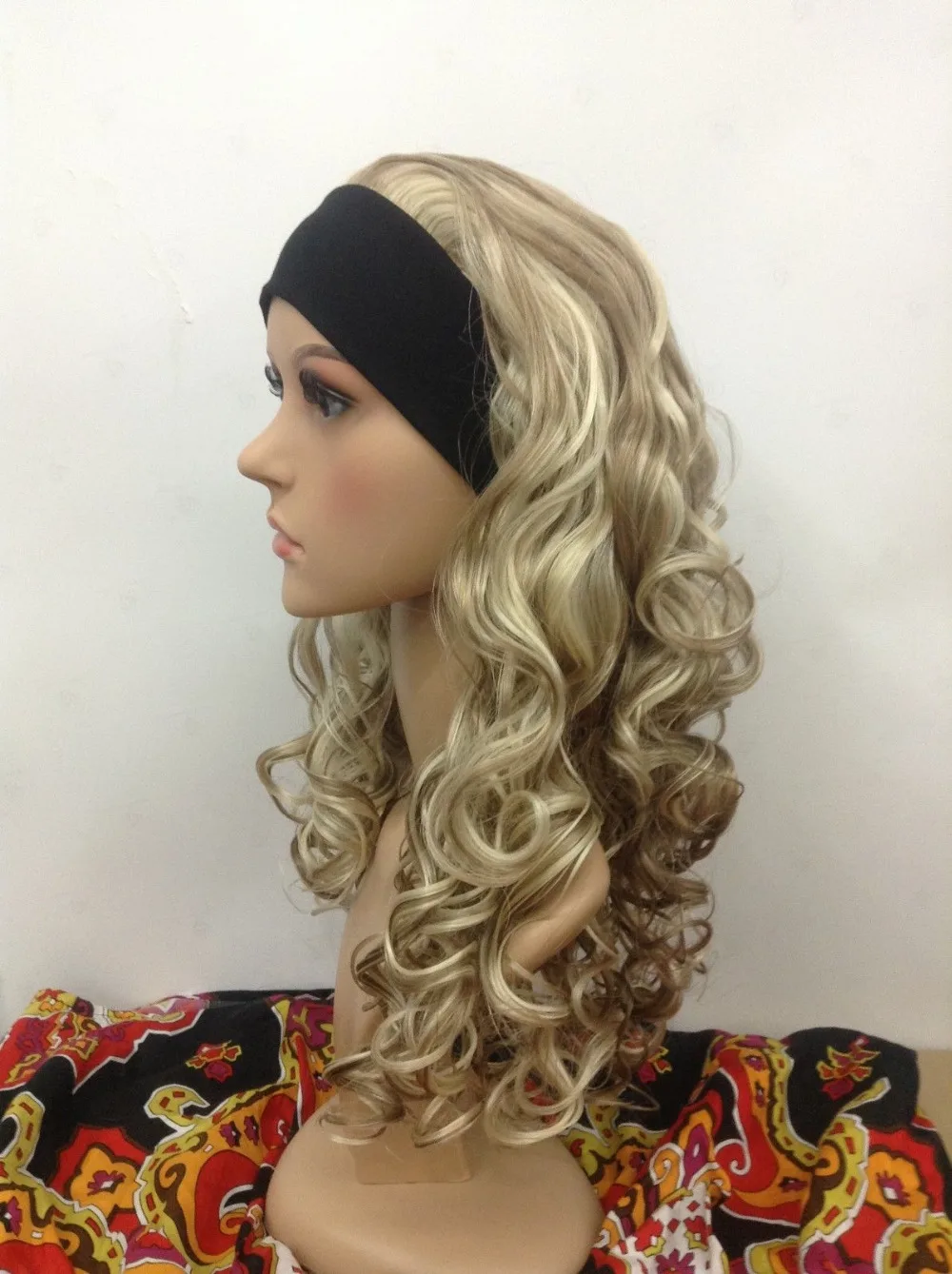 03390 Fashion and attractive volume bandage woman long curly wig |