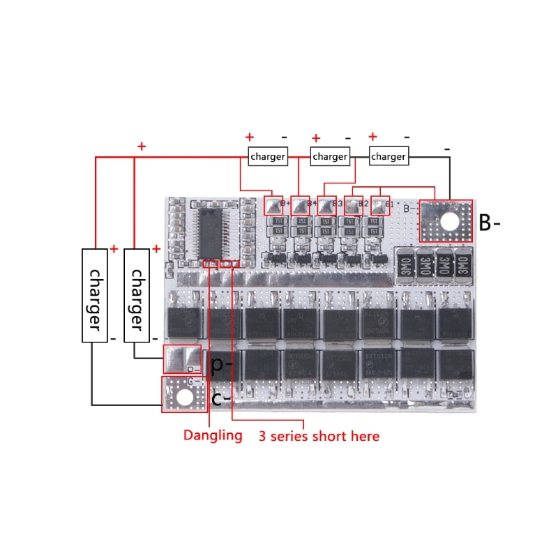 12V 100A 5S BMS литий-ионный ЖИО трехкомпонентная литиевая Батарея защиты печатной платы