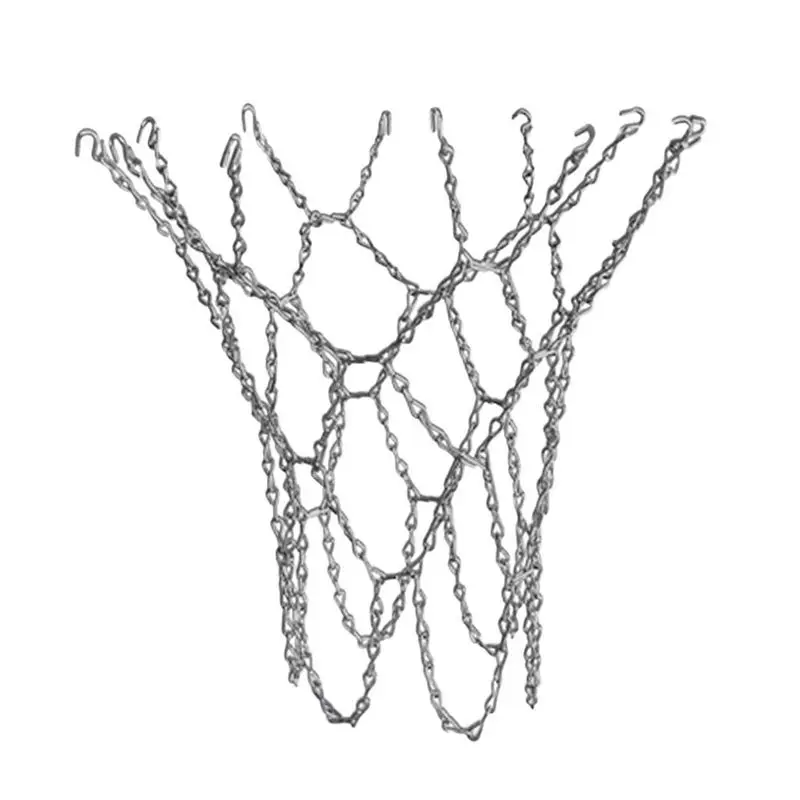 Баскетбольная сетка, оцинкованная металлическая сетка, стальная цепная сетка, прочная и прочная для наружной корзины