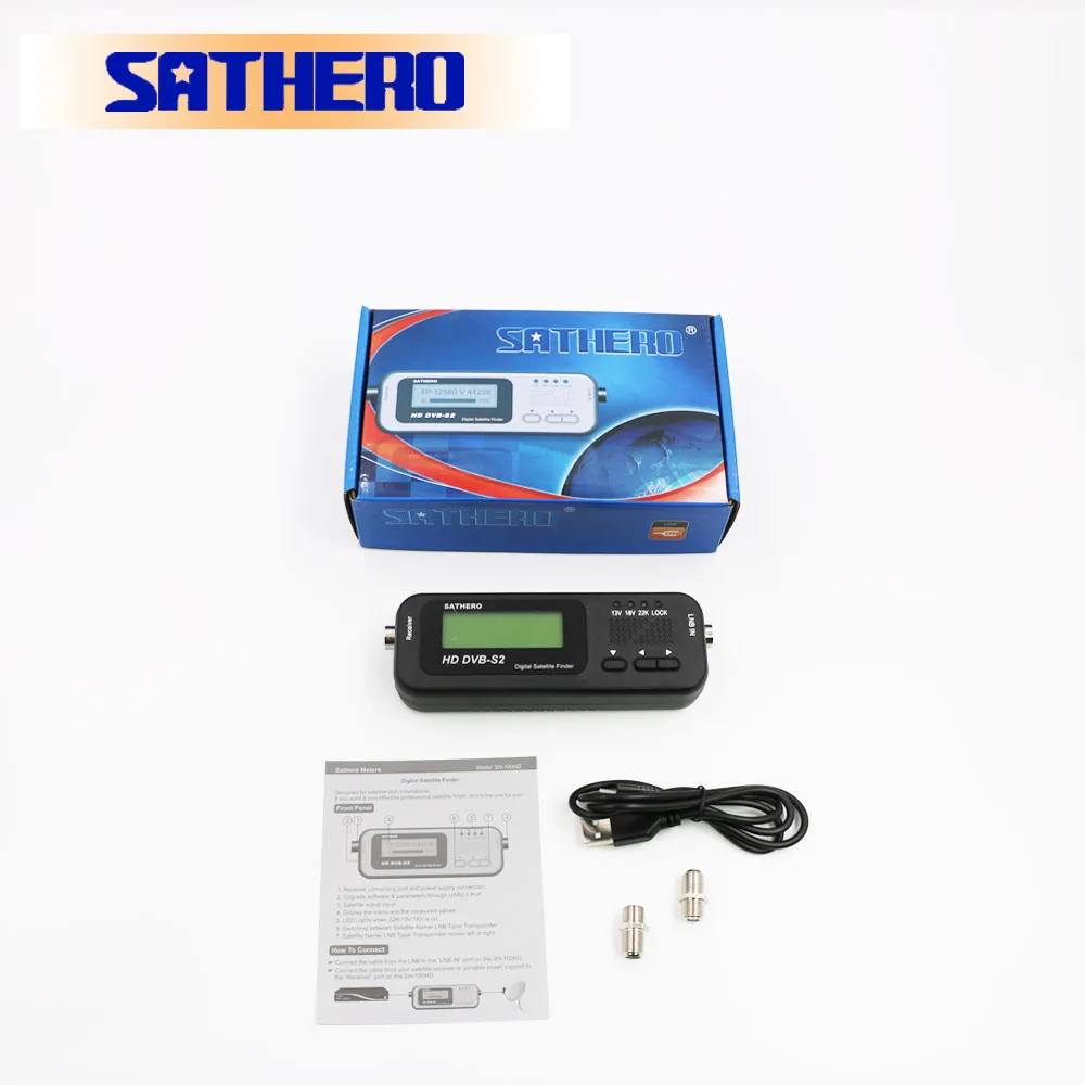 Sathero SH-100HD DVB-S2 высокой четкости цифровой спутниковый искатель портативный satelite Finder метров спутниковые программы