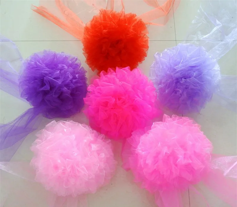 Yarn Flower Ball Wedding Supplies Wedding Room And Road Lead Stair Handrail Decoration Snow Yarn Indoor Pull Flowers qq047 (10)