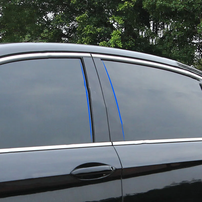 6 шт. автомобильный зеркальный эффект окна центральной стойки покрытие автомобиля стильный для Honda Accord 9th Gen седан 4-дверь окна центральной стойки крышка