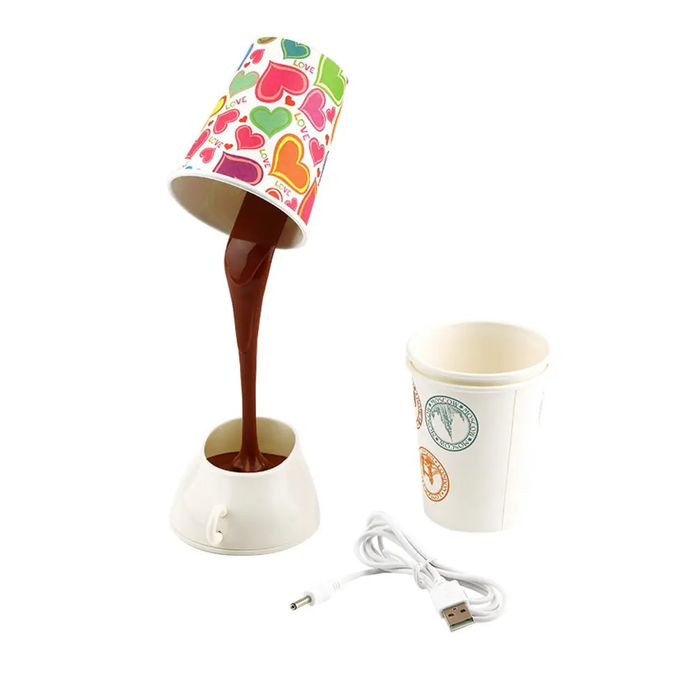 

2 pcs Unique USB Pour Coffee Lamp LED DIY Table Lamp Night Light Bedside Lamp