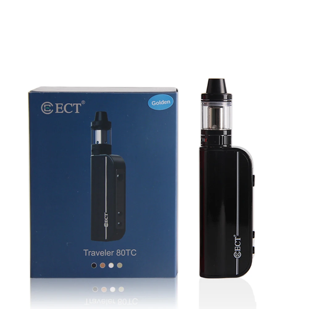 Original ECT Traveler 80TC Mod Kit 80W Electronic Cigarette Box 2200mAh Battery 510 Thread 2.0ml Atomizer Starter Kit Big Vape Original ECT Traveler 80TC Mod Kit 80W Electronic Cigarette Box 2200mAh Battery 510 Thread 2.0ml Atomizer Starter Kit Big Vape