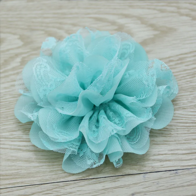 3.75'' chiffon lace flower  (12)
