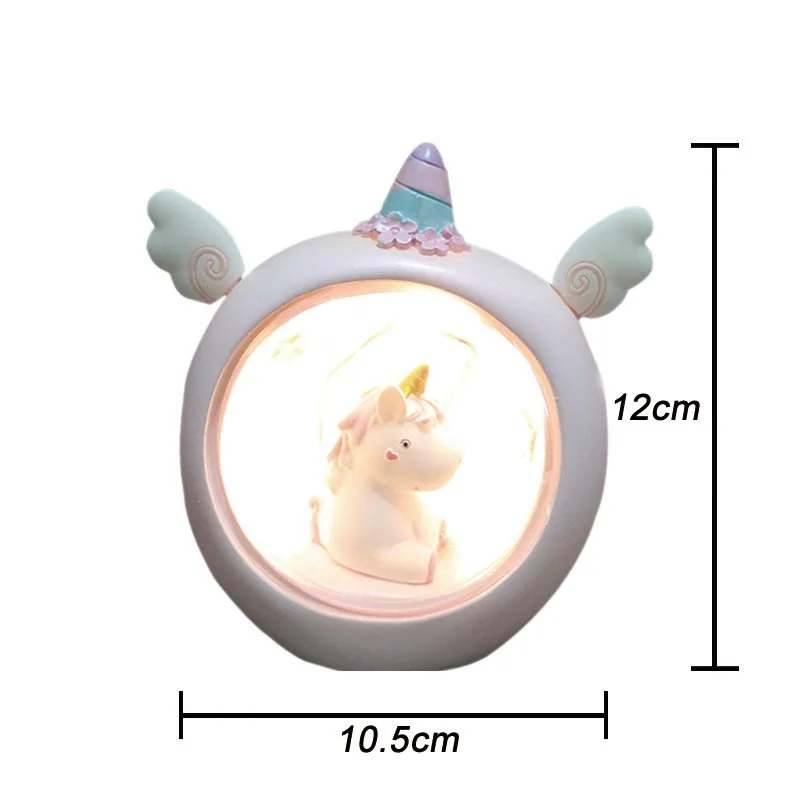LED Unicorn lamp decoration bedroom animal night light for baby children kids bedside table decorative light birthday gift