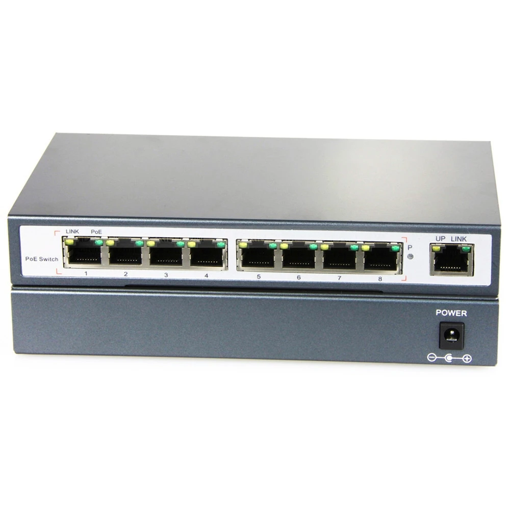 9 Порты и разъёмы 130 W переключатель 8 PoE Порты Ethernet 1 Uplink IEEE802.3af 15,4 W 10/100 Мбит/с