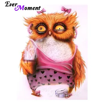 

Ever Moment Diamond Panting Owl Cartoon Full Square Drill Rhinestone Diamond Embroidery Picture Mosaic Home Decoration S2F510