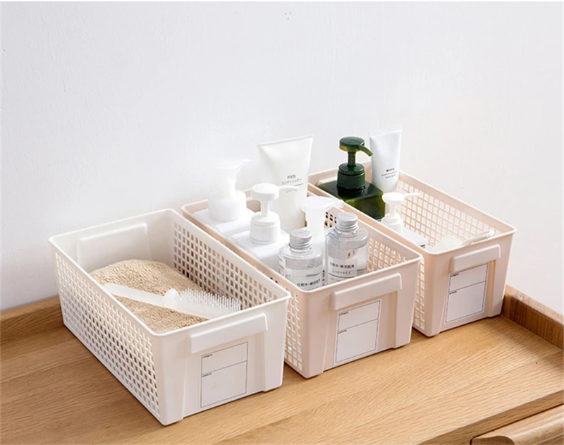 JiangChaoBo этикетка пластиковая корзина для хранения настольная корзина для хранения закусок кухонная корзинка для хранения ящик для хранения для ванной комнаты корзина