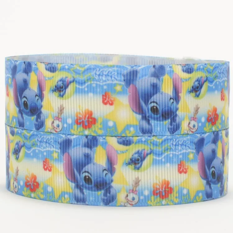 7/8 &quot22 мм Лидер продаж Лило стежка печатная лента с рисунками grosgrain DIY hairbow