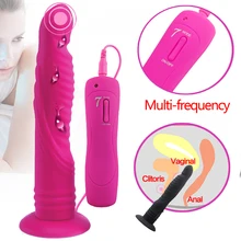 Sex Product Vibrator for Woman Realistic Suction Cup Dildo Vibrator Butt Plug Penis Anal Vibrating Adult Sex Toys for Woman