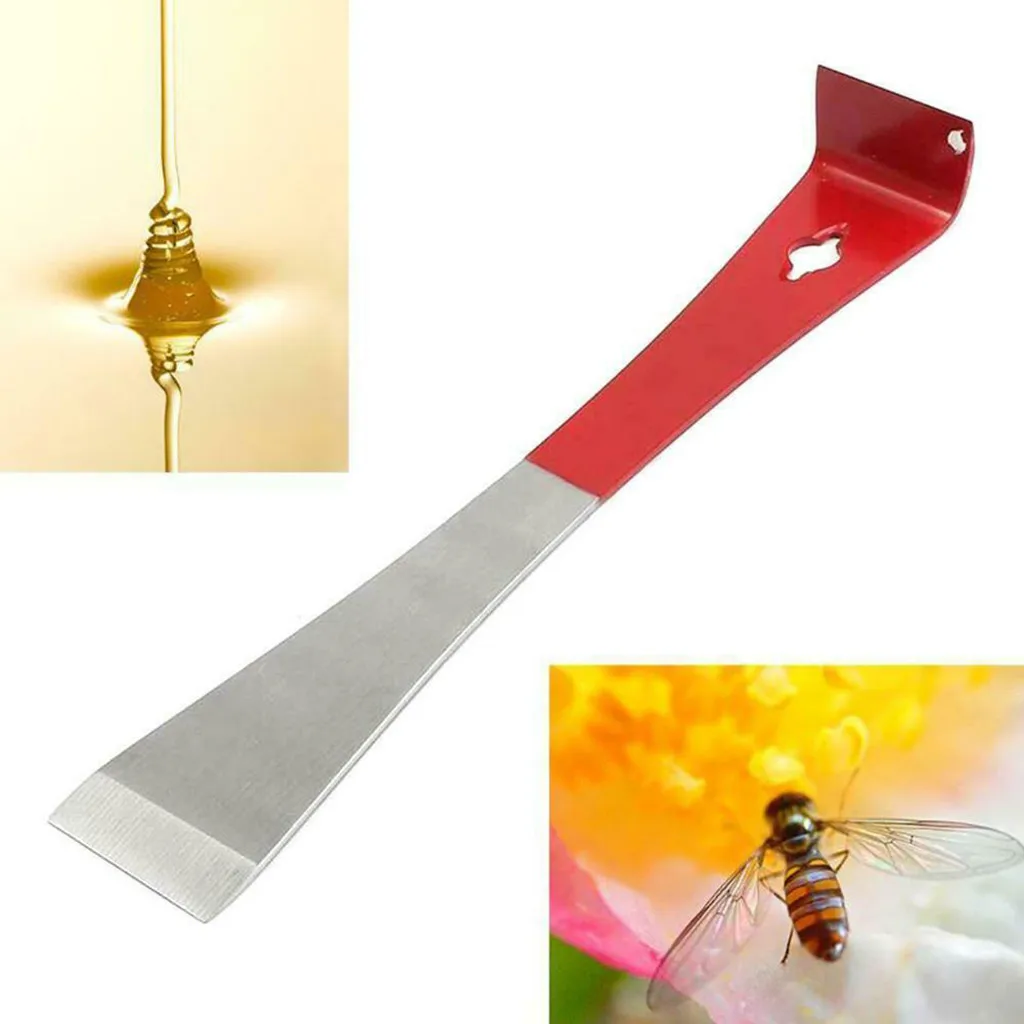 

Bee honey knife J-type honeycomb tools beekeeper scraper red tail beekeeping tool scraper honey knife beekeeping gadget #10