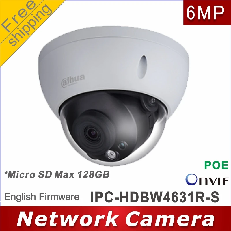 dahua 6MP IPC-HDBW4631R-S заменена IPC-HDBW1531E IP Сетевая камера POE SD слот DH-IPC-HDBW4631R-S P2P