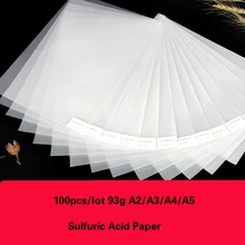 100 листов 93 г A2/A3/A4/A5 переводная бумага серная кислота бумага для кальки Papel каллиграфия Linyi эскиз для рисования DIY Бумага для рисования