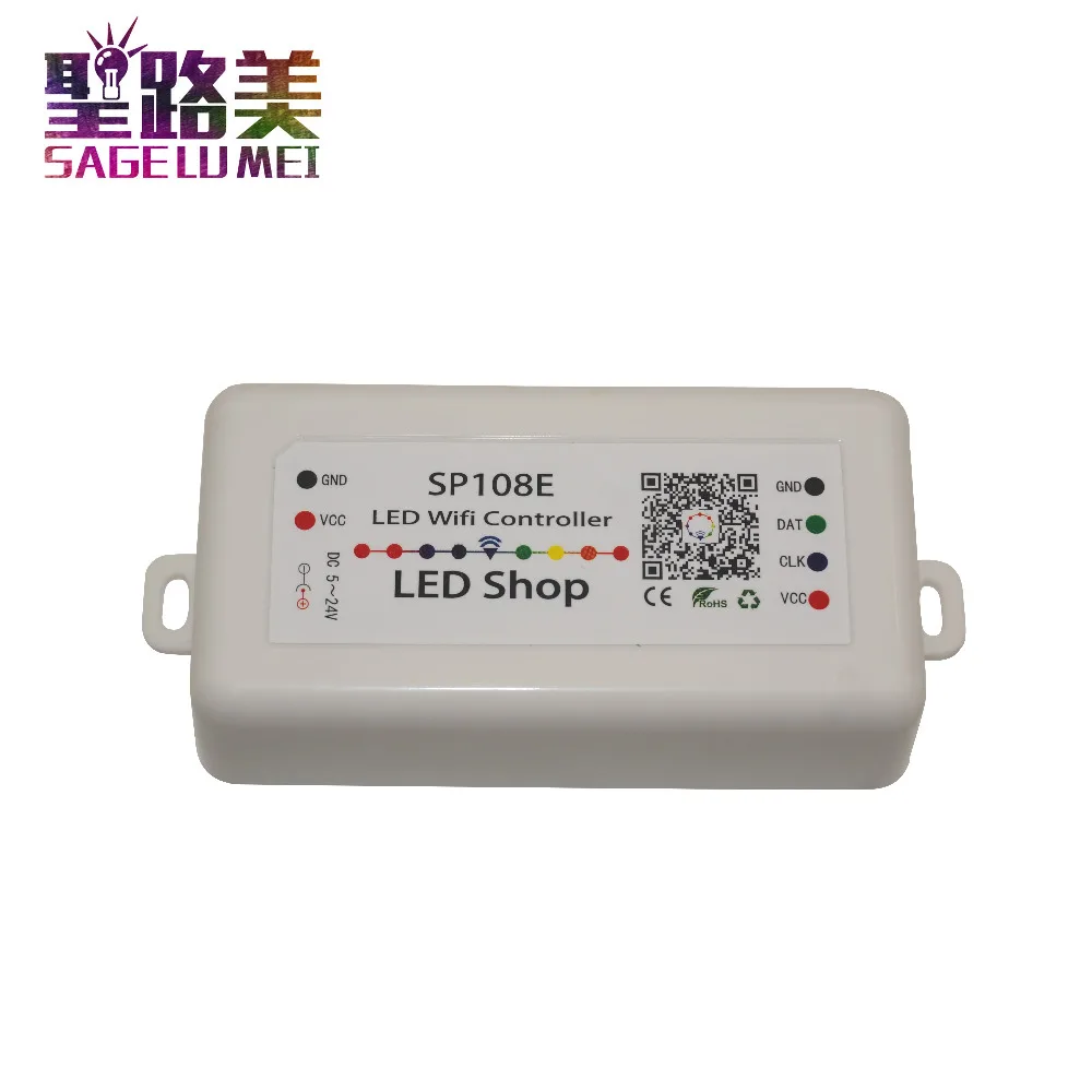 DC 5 В 12 В 24 В SP108E светодиодный контроллер Wi-Fi SPI пикселей контроллер телефон приложение iOS Android для WS2811 WS2812 WS2813 светодиодные полосы света