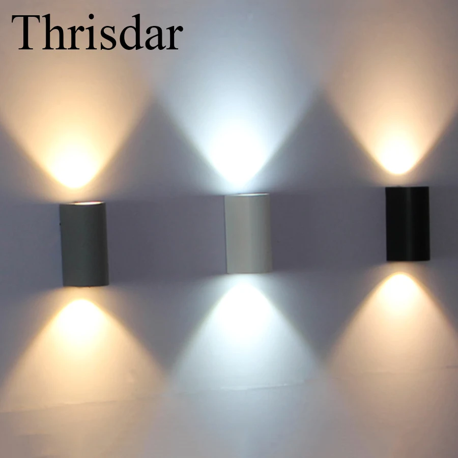 Современный наружный светодиодный настенный светильник Thrisdar 6W10W