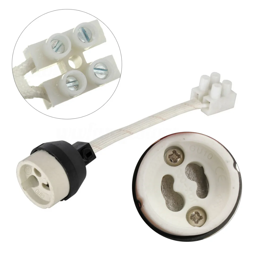 GU10 Mains Lamp Holder Bulb Connector Base & Connecting Block / Bridge New GU10 Mains Lamp Holders