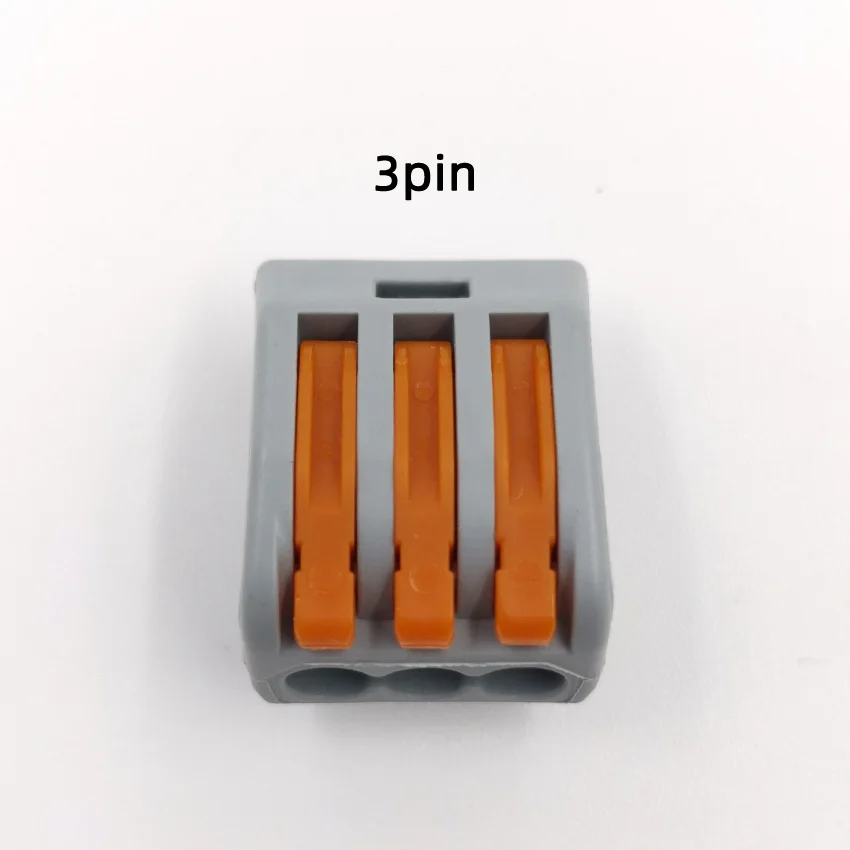 Универсальные клеммы блок плагин для электрических проводов разъем 222-412 413 414 415 418 SPL-2 3 Тип проводка кабеля Разъем - Цвет: 3pin    2pcs