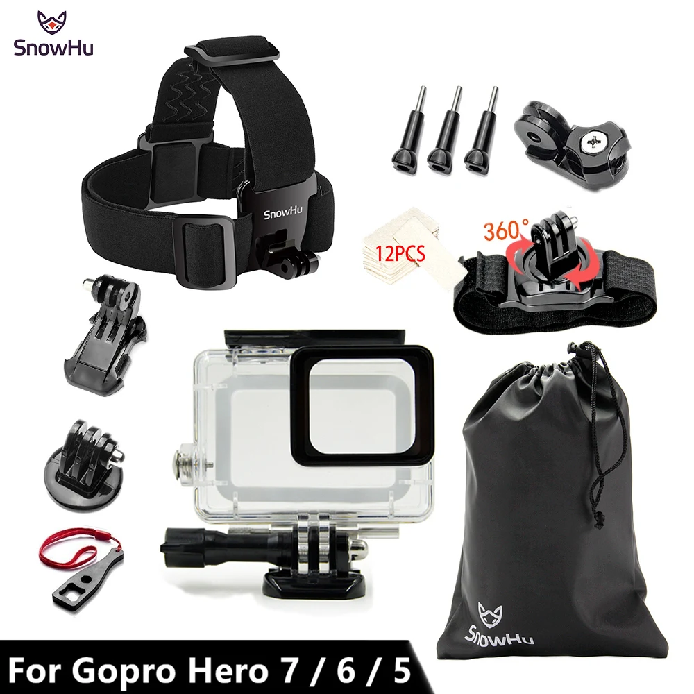 Аксессуары snowhu для Gopro набор gopro hero 7 6 5 водонепроницаемый защитный чехол рамка