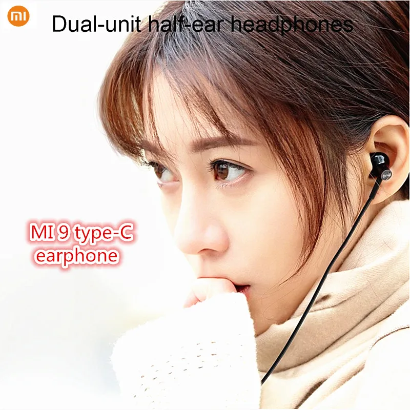 

Original Xiaomi Hybrid DC Earphone Type-C Plug Half In-Ear USB Wired Control Microphone for MI 9 8 6 6x HUAWEI P20 PRO mate 20 X