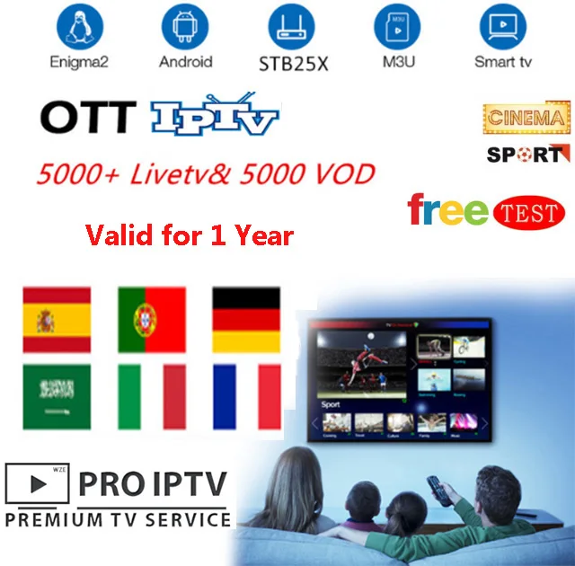 IFire IPTV подписка Европа Vigotv Франция Великобритания Немецкий Арабский Бельгия Швеция французский Польша Smart set top box IPTV M3U 4500+ Live - Цвет: Only 1 Year IPTV