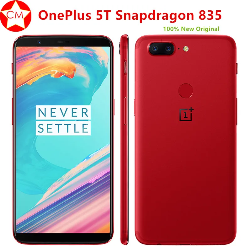 Смартфон OnePlus 5 T 8G 128 ГБ Восьмиядерный процессор Snapdragon 835 экран 6 01 дюйма 18:9 двойная