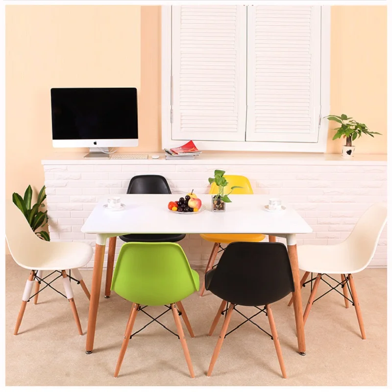 U-BEST High glossy nordic modern design dining table for home use, wooden round dining table for restaurant