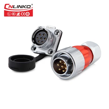 

IP67 CNLINKO DH-20 7 Pin Metal Shell Female Socket Wire Connector Panel Aviation Plug For LED Lighating Screen Hash Environment