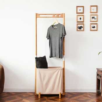 

Bamboo Clothes Rack Heavy Duty Multi-function Clothing Rack Portable Coat Rack Stand Living Room Bed Room Home Furniture