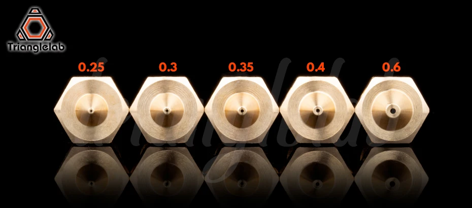 Trianglelab V6 сопло 2,85/3,0 мм M6 резьба большой поток Высокое качество пользовательские модели для 3D принтеров hotend для E3D v6 hotend J-head