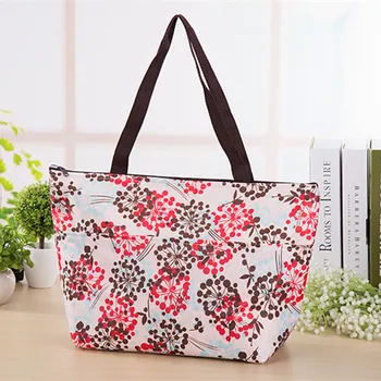 

New Fashion Portable Insulated Canvas Large lunch Bag Thermal Food Picnic Lunch Bags for Women Cooler Lunch Box Bag Handbag