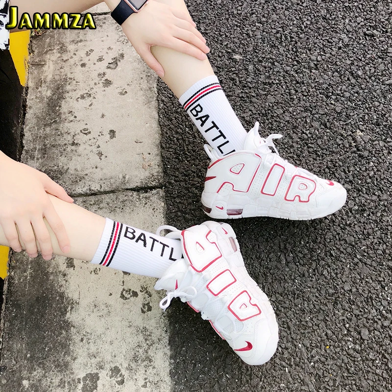 Уличная мода женские носки для занятий спортом скейтбордом черные белые битва