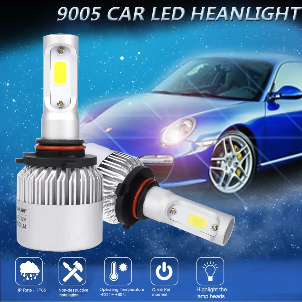 1set 8000lm 9005 LED Headlight Kit LED Car Auto Conversion Kit Replace