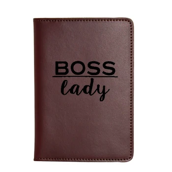 

BOSS LADY Passport Wallets Leather Travel Cover Functional Card ID Holders Case engrave Name Red Passport Holder Gifts