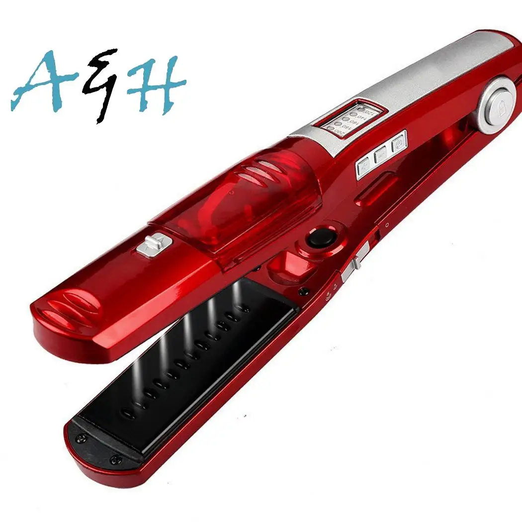 

Electric Ceramic Steam Dry Wet Hair Straightener Appliances 65W Fast Heating 110-240V Hair Styling Tool and