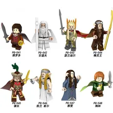 400 шт. Frodo Thranduil Elrond Galadriel Merry Arwen Gandalf Властелин колец фигурки строительные кубики, детские игрушки PG8148