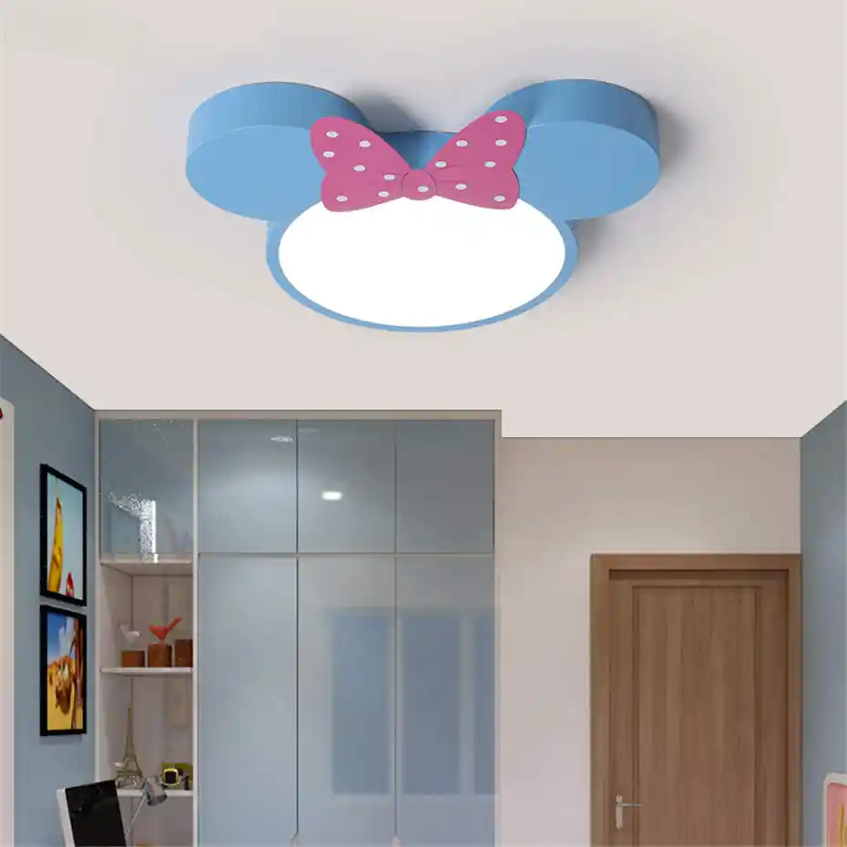 Cartoon Children Pvc Mickey Mouse Ceiling Lamp For Kids Study