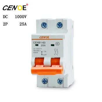 

2018 dc solar breaker circuit controller 2P 1000V 25A miniature circuit breaker for global solar photovoltaic power generation