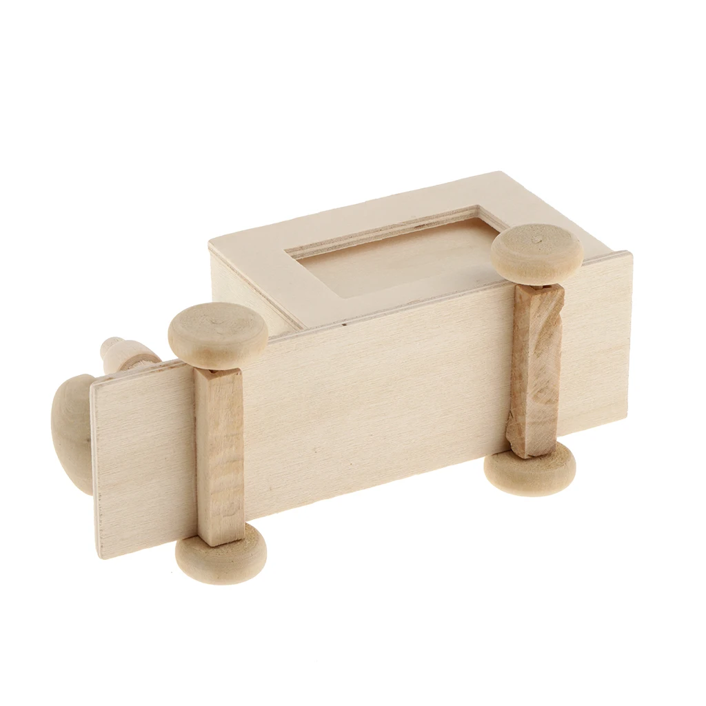 Unfinished Wood DIY Wood Pen Holder Hand Made Desk Organizer Pen Pot School Office Supplies Pen Stand Creative MDF Kids DIY Toys