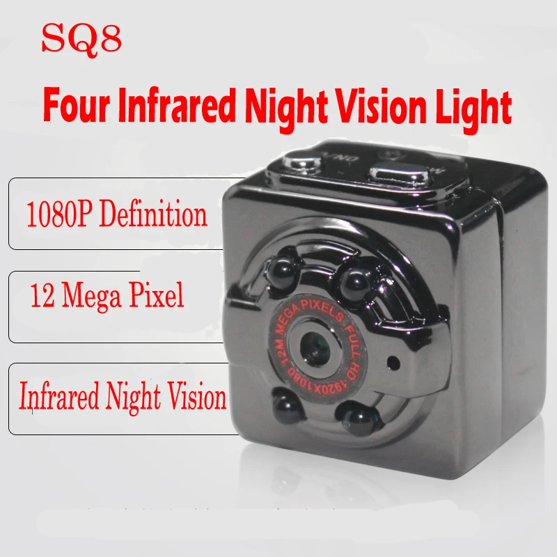 

Mini SQ8 Camera Video Voice Audio Recorder Wireless Infrared Smart Outdoor Action Camcorder Secret Pocket Micro Cam Professional
